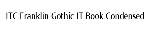 ITCFranklinGothic LT BookCn