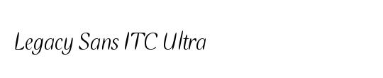 ITCLegacySans LT Ultra