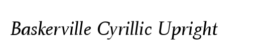 Baskerville Cyrillic LT Std