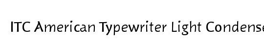 AmericanTypewriter LT Light