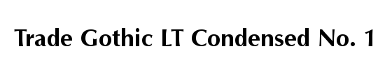 TradeGothic LT CondEighteen