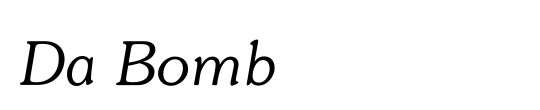 BOMB FONT