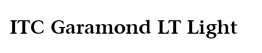 Garamond LT LightCondensed