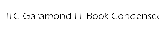 Garamond LT BookCondensed