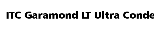 Garamond LT UltraCondensed