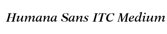 Humana Sans ITC Medium