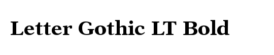LetterGothic LT