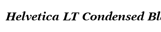Helvetica LT CondensedBlack