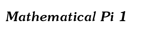 Mathematical Pi LT Std