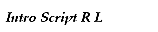 Intro Script R