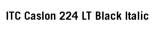 Caslon 224 LT Black