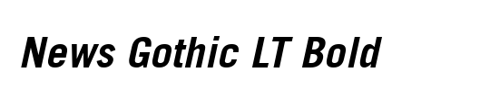 NewsGothic Wd Italic