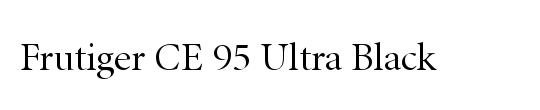 Frutiger LT 95 UltraBlack