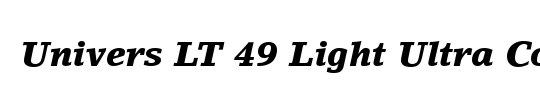 Univers LT 47 CondensedLt