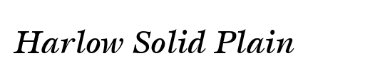 Harlow Solid Italic