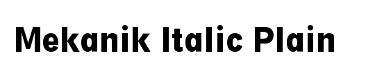 Mekanik Italic