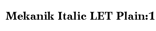 Mekanik Italic