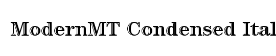 ModernMT Condensed