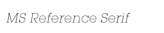 MS Reference Sans Serif