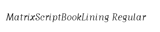 MatrixScriptBookLining