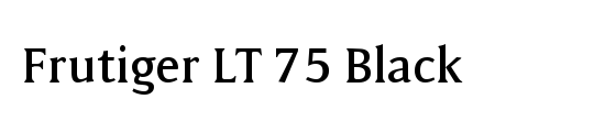 Frutiger LT 55 Roman