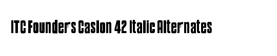 FCaslon 42 ITC