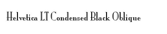 Helvetica LT CondensedBlack