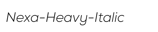 Nexa-Heavy-Italic