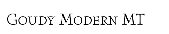 Goudy Modern MT Std