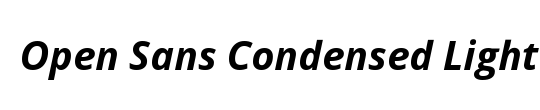 Open Sans Hebrew Condensed Light