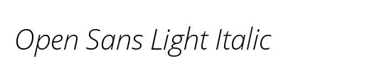 Uni Sans Light Italic