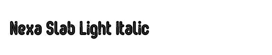 Nexa Slab Regular Italic