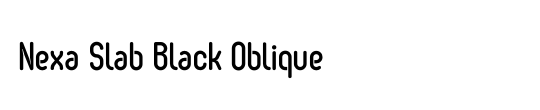 Nexa Slab Bold Oblique 