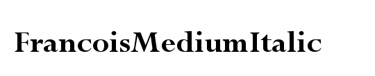 FrancoisMediumItalic