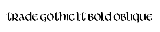 TradeGothic LT Bold