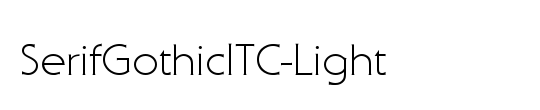 SerifGothic LT Light