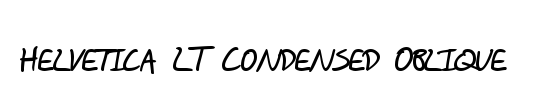 Helvetica LT CondensedLight