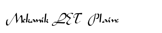 Mekanik Italic LET