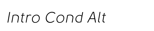 Intro Light Italic