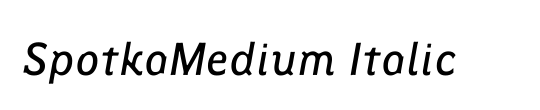 Spotka AlternateMedium Italic