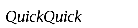 QuickQuick Condensed Italic