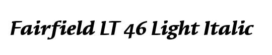 Fairfield LH SwLightItalicOsF