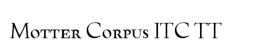 Motter Corpus Cond OS ITC TT