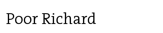 poor weekdays serif