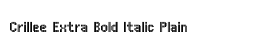 Crillee Extra Bold Italic