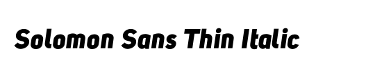 Uni Sans Thin Italic