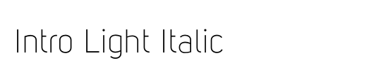 Intro Regular Italic