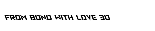 From BOND With Love Expanded Italic