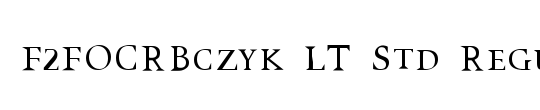 F2FOCRBczyk LT Std Bold