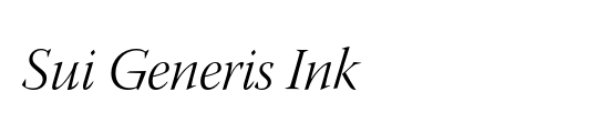 Sui Generis Ink